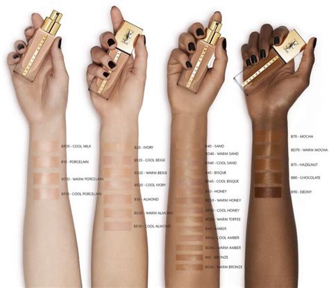 ysl all hour foundation swatches|YSL touche eclat foundation shades.